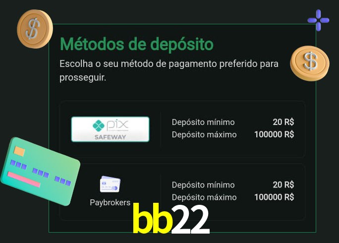 O cassino bb22 oferece uma grande variedade de métodos de pagamento